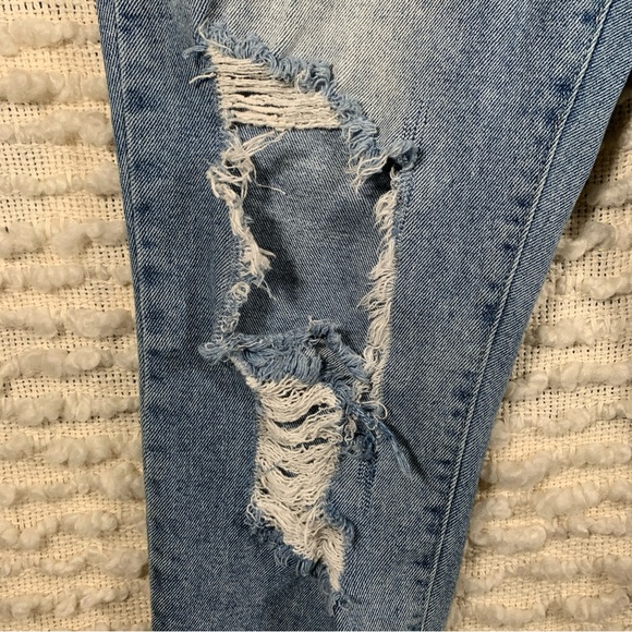 REWASH JEANS WOMANS 7 JUNIORS DISTRESSED THRASHED BEACH CASUAL OUTDOOR TAPERED S - Picture 5 of 13